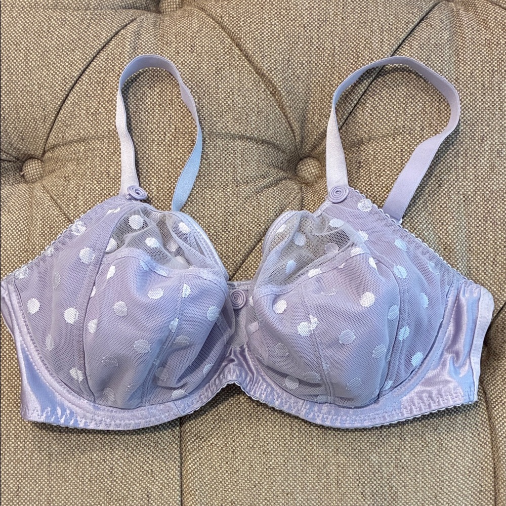Fitfully Yours Lavender Polka Dot Bra